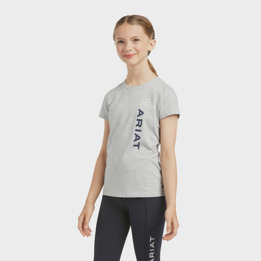 Ariat Kids Vertical Logo t/Shirt Heather Grey