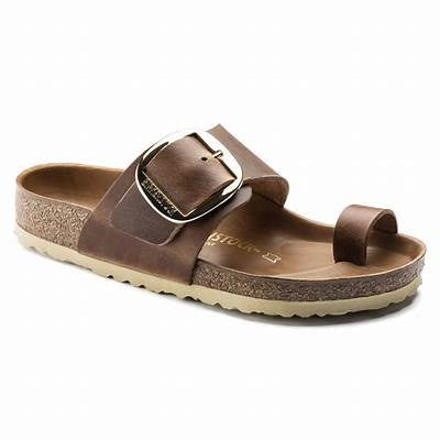 Birkenstock Miramar Big Buckle  Narrow Cognac